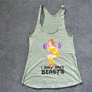 Graphic Muscle Tee - “I only date beasts”